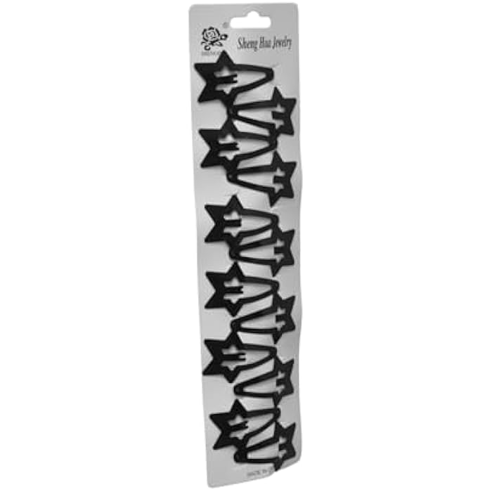 Dahpne 12-Piece Star Hair Clip Set For Girls - Black - Image 2